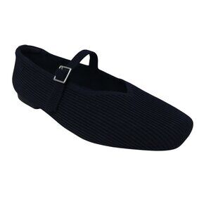 Vivaia Margot Black Knit Square Toe Mary Jane Flats Womens 43 US 11